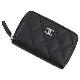 Portamonete Chanel in vitello granulato