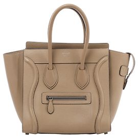 Céline Borsa a mano Celine Luggage Micro in pelle Beige