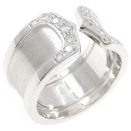 Anello Cartier C2 750 in Oro Bianco e Diamanti Misura 10