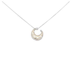 Autre Marque Collana Luna in Pt900 Au750 Pt850 e Diamanti