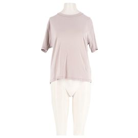 American Vintage Kurzarm T-Shirt aus Baumwolle Beige
