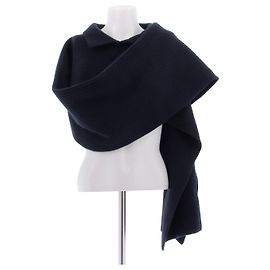 Maison Martin Margiela Cape aus Wolle Marineblau