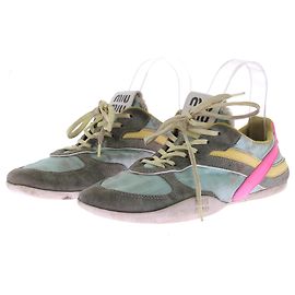 Miu Miu Sapatilhas em camurça multicolor
