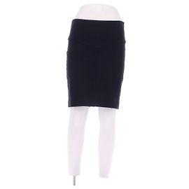 Falda midi de algodón azul marino Diane Von Furstenberg
