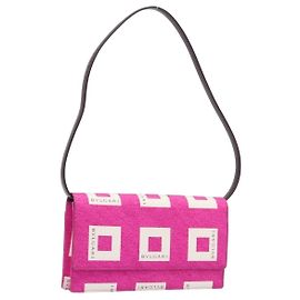 Bulgari BVLGARI Shoulder Bag Canvas Pink Gold