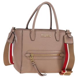 Miu Miu Hand Bag Leather 2way Pink Gold