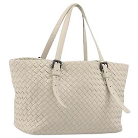Bottega Veneta INTRECCIATO Hand Bag Leather Ivory