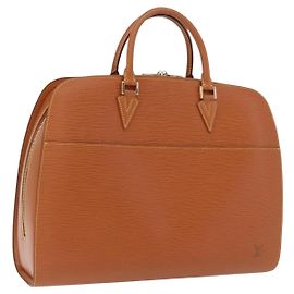 LOUIS VUITTON Epi Sorbonne Hand Bag Brown M54513 LV