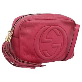 GUCCI Schultertasche Leder Rosa Gold 308364