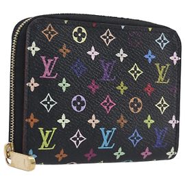 LOUIS VUITTON Monogram Multicolor Zippy Coin Purse Black M93740 LV