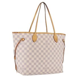 LOUIS VUITTON Damier Azur Neverfull MM Tote Bag N41605 LV