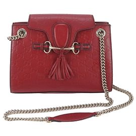 Borsa a tracolla in pelle Gucci Guccissima Horsebit Emily