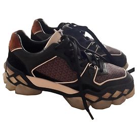 Jimmy Choo Sneakers Diamond Light Pelle e Tessuto Nero