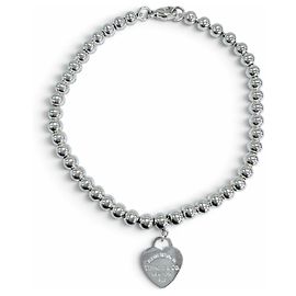 Autre Marque Tiffany & Co. Bracciale a catena a palline con ciondolo a cuore Return to Mini