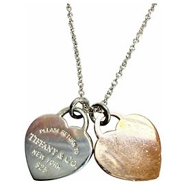 Autre Marque Tiffany & Co. Collana Return to Mini Double Heart Tag