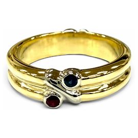 Autre Marque Tiffany & Co. Ringband aus 18K Gold, Saphir und Rubin