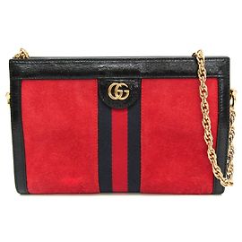 Borsa a tracolla Gucci Ophidia 503877 da donna in pelle e camoscio