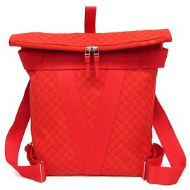 Zaino Bottega Veneta in gomma rossa