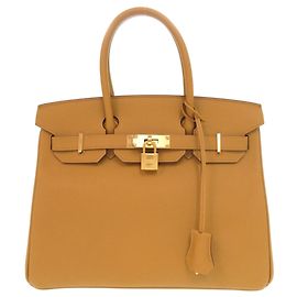 Hermès Sac à main Hermes Birkin 30 en cuir Epsom Gold