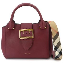 Borsa a mano Burberry in pelle Bordeaux