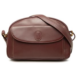 Borsa a tracolla Must De Cartier in pelle rossa Cartier