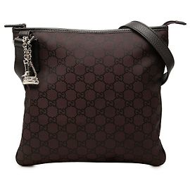 Bolso bandolera Gucci Jolicoeur de nailon GG marrón