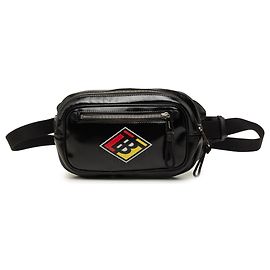 Borsa a cintura Burberry in vinile nero con grafica TB
