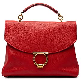 Salvatore Ferragamo Borsa a mano Ferragamo Margot Large Gancini in vitello rosso