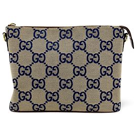 Borsa a tracolla Gucci con zip in tela Jumbo GG