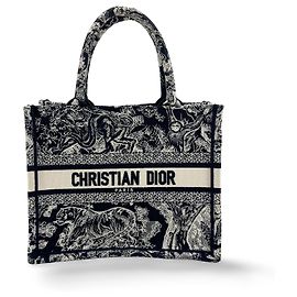 Christian Dior Book Embroidered Canvas Small