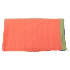 Hermès NEU ETOLE HERMES 200CM KASHMIR UND SEIDE ORANGE CASHMERE SILK SCARF SHAWL