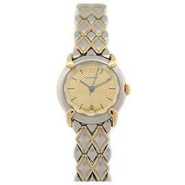 VINTAGE NEU CHAUMET GRIFFE 24MM STAHL UND VERGOLDET QUARTZ LADY WATCH