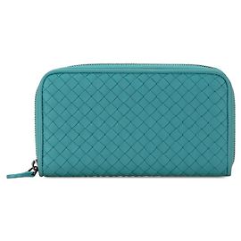Portafoglio lungo con zip Intrecciato Bottega Veneta