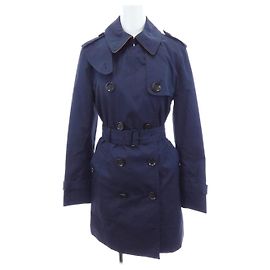 Coach Trenchcoat Navy Blau
