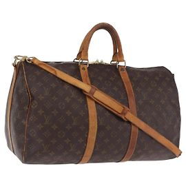 LOUIS VUITTON Monogram Keepall Bandouliere 50 Boston Bag M41416 LV