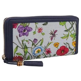 GUCCI Cartera de lona con estampado floral 50º Aniversario de Japón 356708