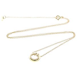 Colgante Tiffany & Co. T Circle en oro amarillo de 18K con diamantes y madreperla Small