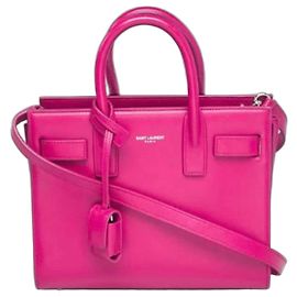 Autre Marque Saint Laurent Sac De Jour Nano Handtasche rosa Leder