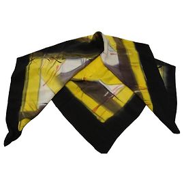 Autre Marque Alice Landais Paris Seidentuch Gelb und Schwarz