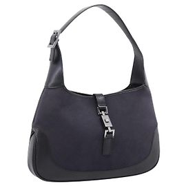 Gucci Vintage Jackie Shoulder Canvas and Leather Medium