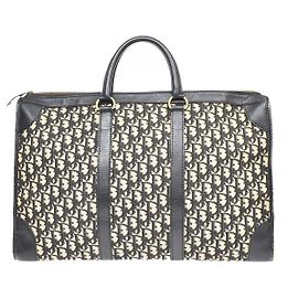 Christian Dior Vintage Trotter Boston Diorissimo Canvas Large