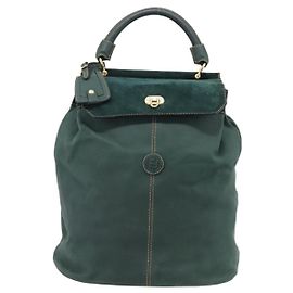 Borsa Fendi in camoscio verde