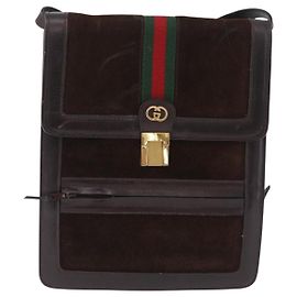 Gucci Vintage Web Sherry Line Suede