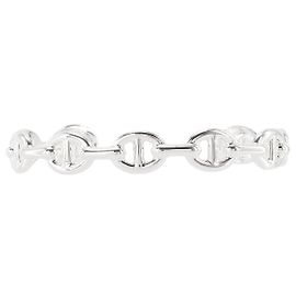 HERMES - Brazalete Rígido Chaîne d'ancre Enchaînée modelo medio Hermès en plata