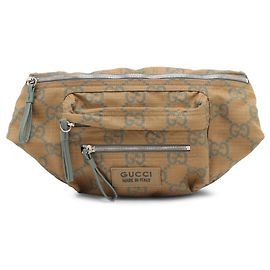 Borsello da cintura Gucci GG in nylon ripstop marrone