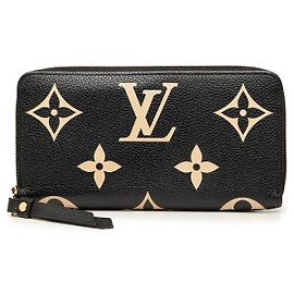 Cartera Larga Zippy Louis Vuitton Bicolor Monogram Empreinte Giant Negra