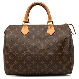 Borsa Boston Louis Vuitton Monogram Speedy 30 Marrone