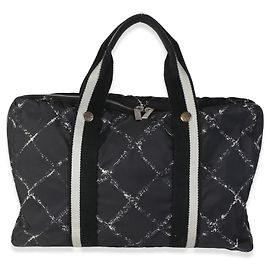 Custodia per laptop Chanel Vintage Black Nylon Travel Ligne
