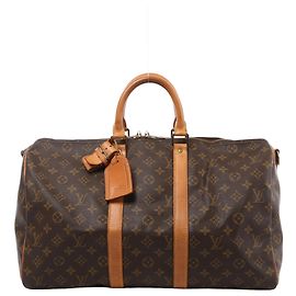 Louis Vuitton Keepall Bandoulière 45 Monogram Travel Bag in Brown M41418