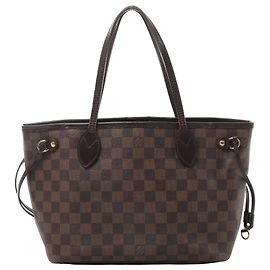 Borsa a tracolla Louis Vuitton Neverfull PM Damier Ebene in marrone N51109